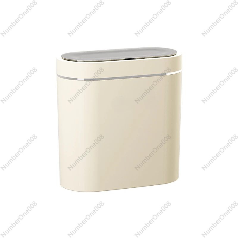 Inductive Smart Household Trash Can Large Capacity Living Room Kitchen Toilet Automatic Open Lid Waterproof Crack Trash Can