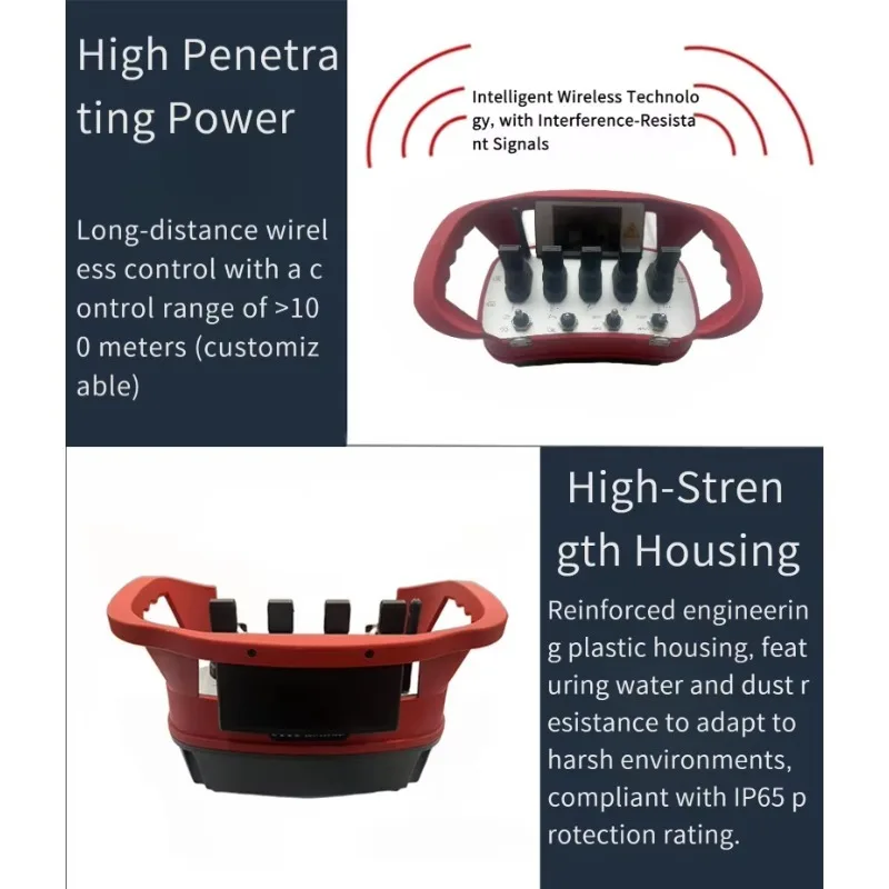 

Factory Direct Automatic 4 Button Hydraulic Joystick Solenoid Valve Crane Industrial Wireless Remote Control DC 12V Rechargeable