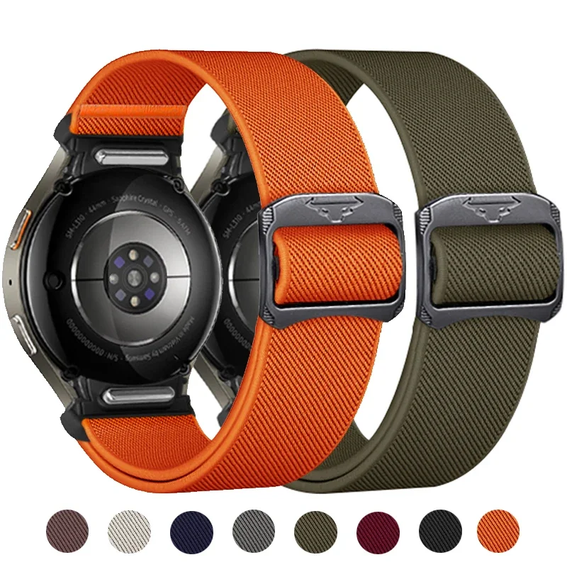 لا توجد فجوات الفرقة لساعة سامسونج جالاكسي 7 6 5 4 40 مللي متر 44 مللي متر/5 برو 45 مللي متر سوار نايلون مرن ساعة جالاكسي 6 كلاسيكي 47 مللي متر 43 مللي متر حزام #1