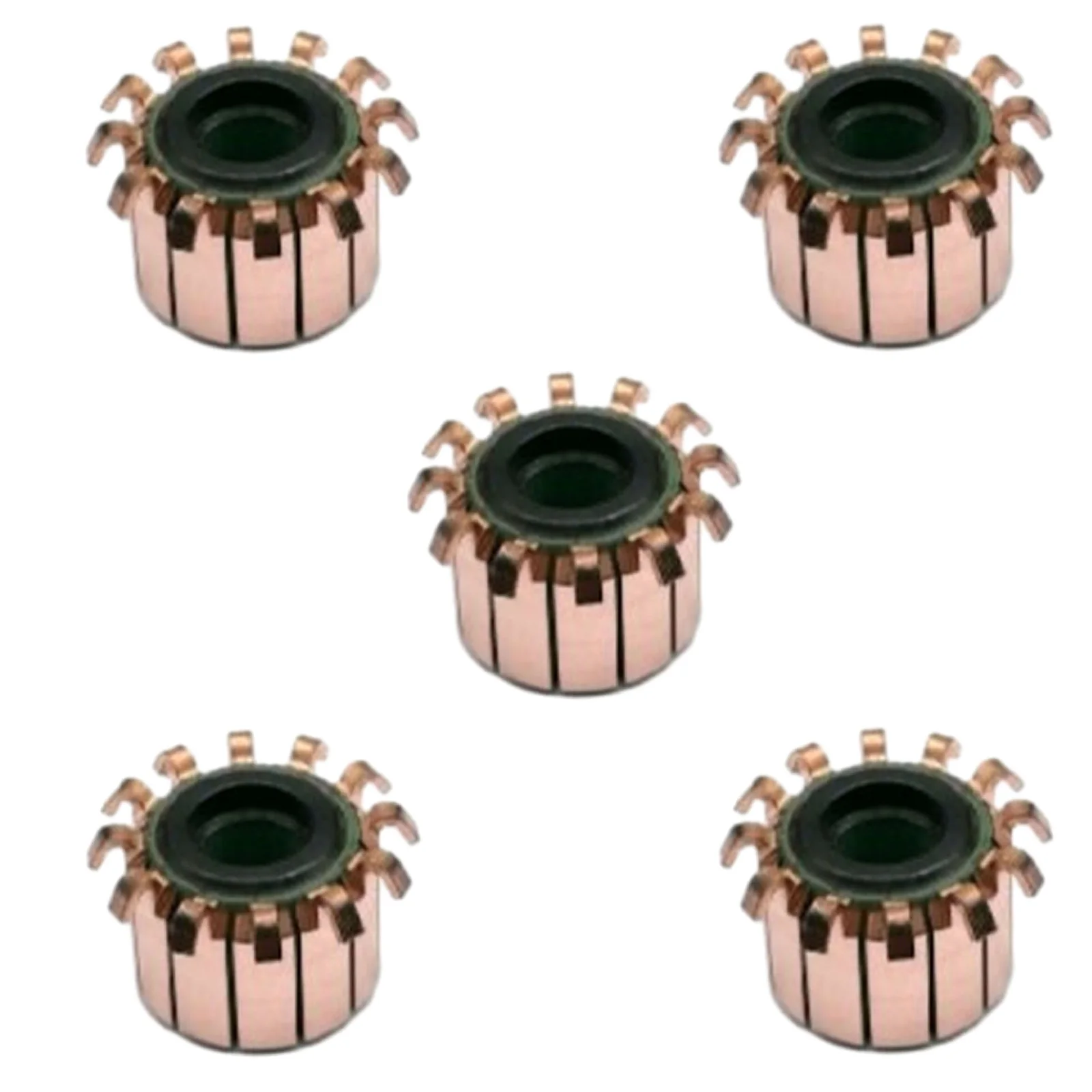 Motor Commutator Commutator 15 X 6 X 12(12) Mm Black Copper Copper Tone Hook Type Portable Pratical Replacement