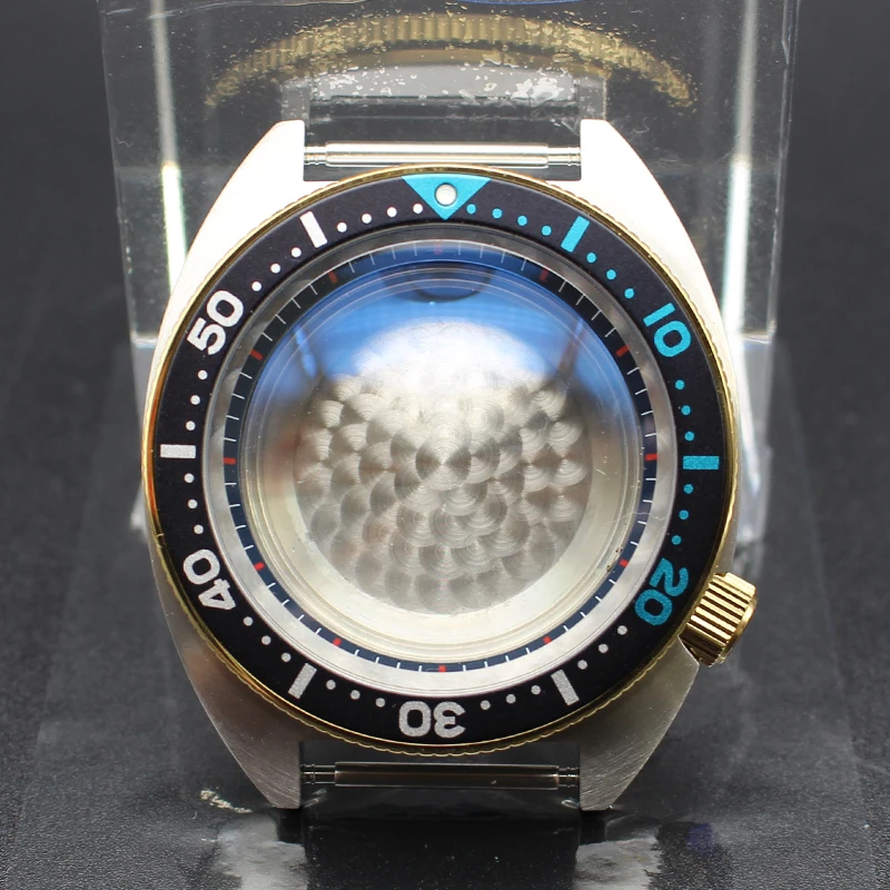 41 مللي متر nh35 اكسسوارات الساعات ل Seiko nh35 nh36 nh34 nh38 حركة 007 ساعة حافظة الياقوت الزجاج مع أصول حلقة وزارة الدفاع أذن البحر