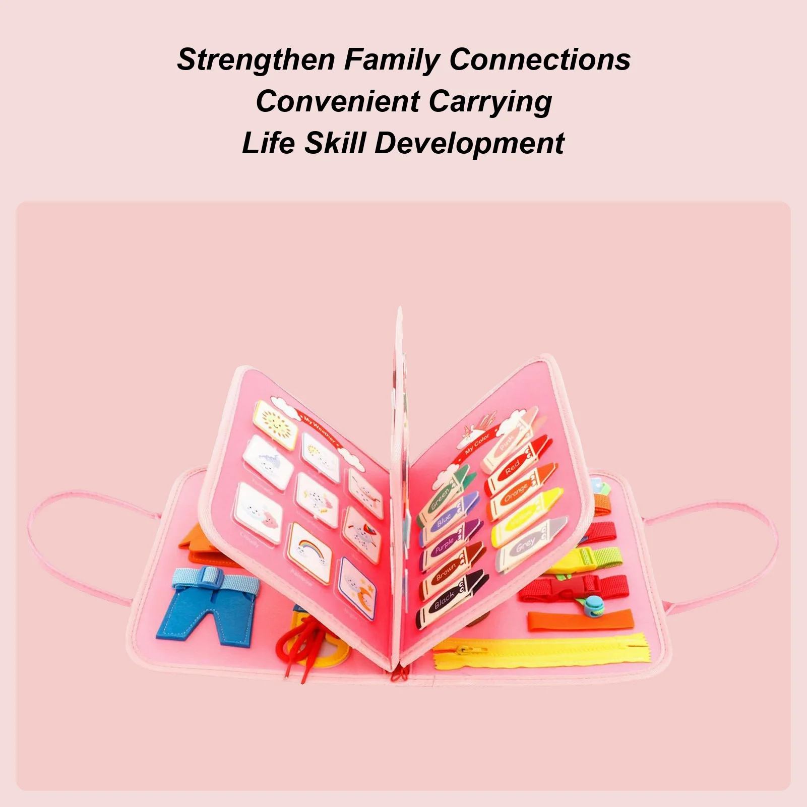 Activity Board Felt Educational Activities Learning Board For Boys Girls Ages 3-8 Travel Car Airplane Classroom Preschool Home