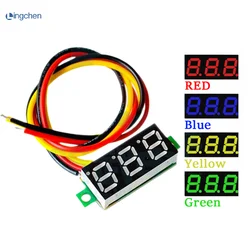 0.28 Inch DC LED Digital Voltmeter 0-100V Voltmeter Car Motorcycle Power Bank Voltage Tester Detector 12V Red Green Blue Yellow