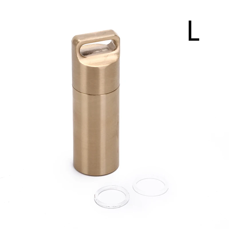 Waterproof outdoor metal survival pill match edc case box container bottle