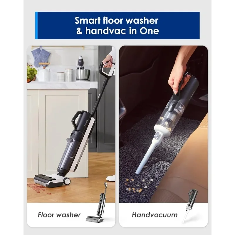 Tineco Smart Wet Dry Vacuum Cleaners, Floor Cleaner Mop 2-in-1 Cordless Vacuum for Multi-Surface, Lightweight and Handheld