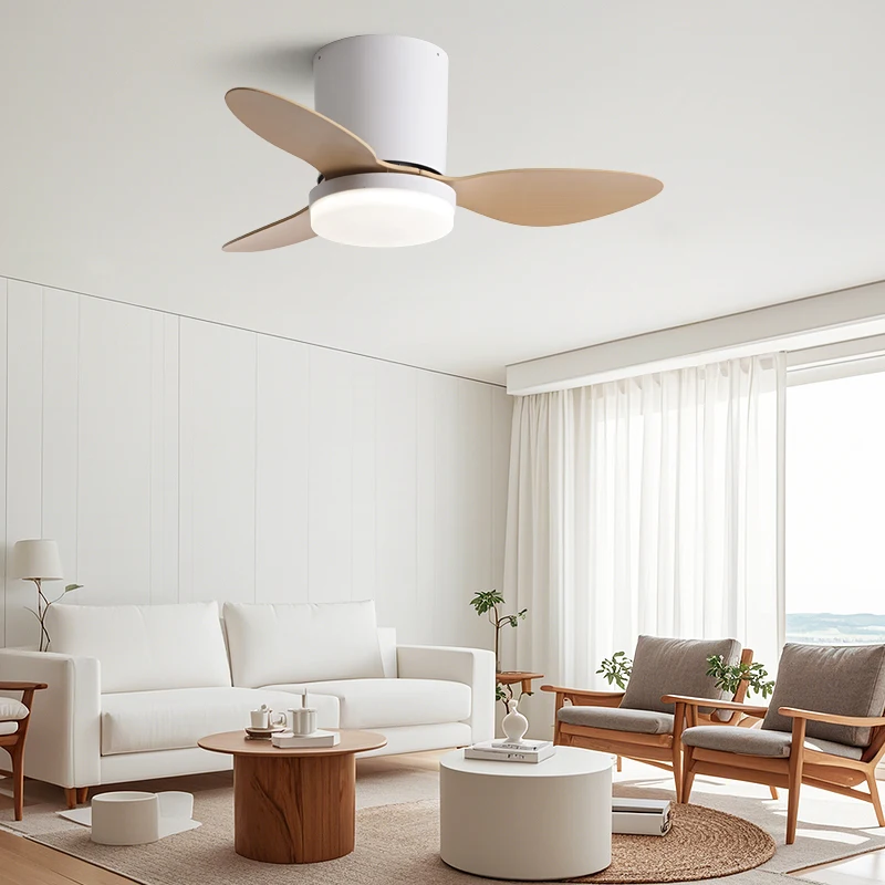 The New 25 inch Fan Light Features Three Blades and Dimming Functionality,also Offers APP-controlled,Low Noise ceiling fan light