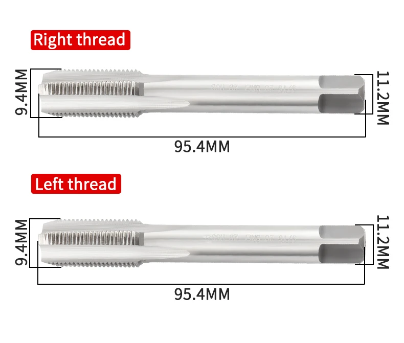 MUQZI Pedal Thread Tap Bike Right Left Crank Thread Tap For 9/16 Inch Pedal Thread Repair Tool