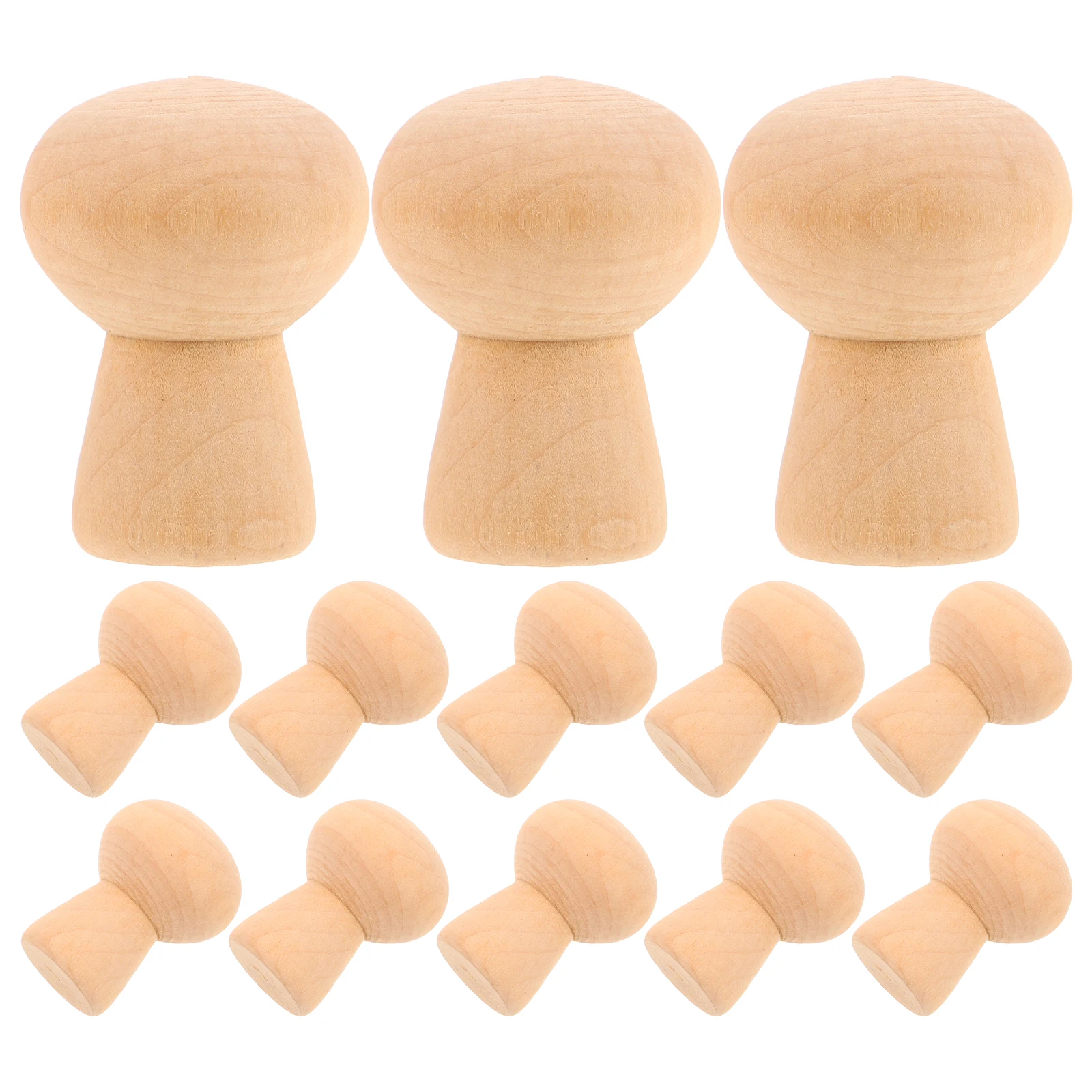 30 قطعة الفطر غير المكتمل 1.8X1.4 أنشطة التعلم المبكر التعليمية أوتاد خشبية صغيرة للأطفال الاستكشاف البصري #6