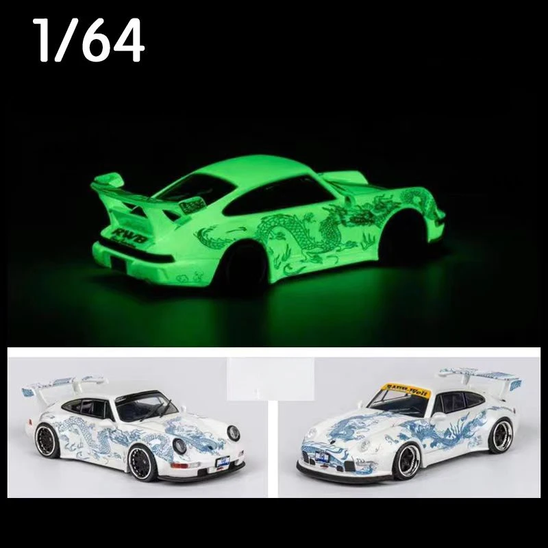 

1:64 Porsche RWB 993 964 Luminous Dragon Alloy Car Model Collection