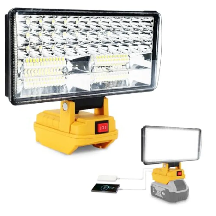 Cordless LED Work Light for Dewalt 20V Battery, 8