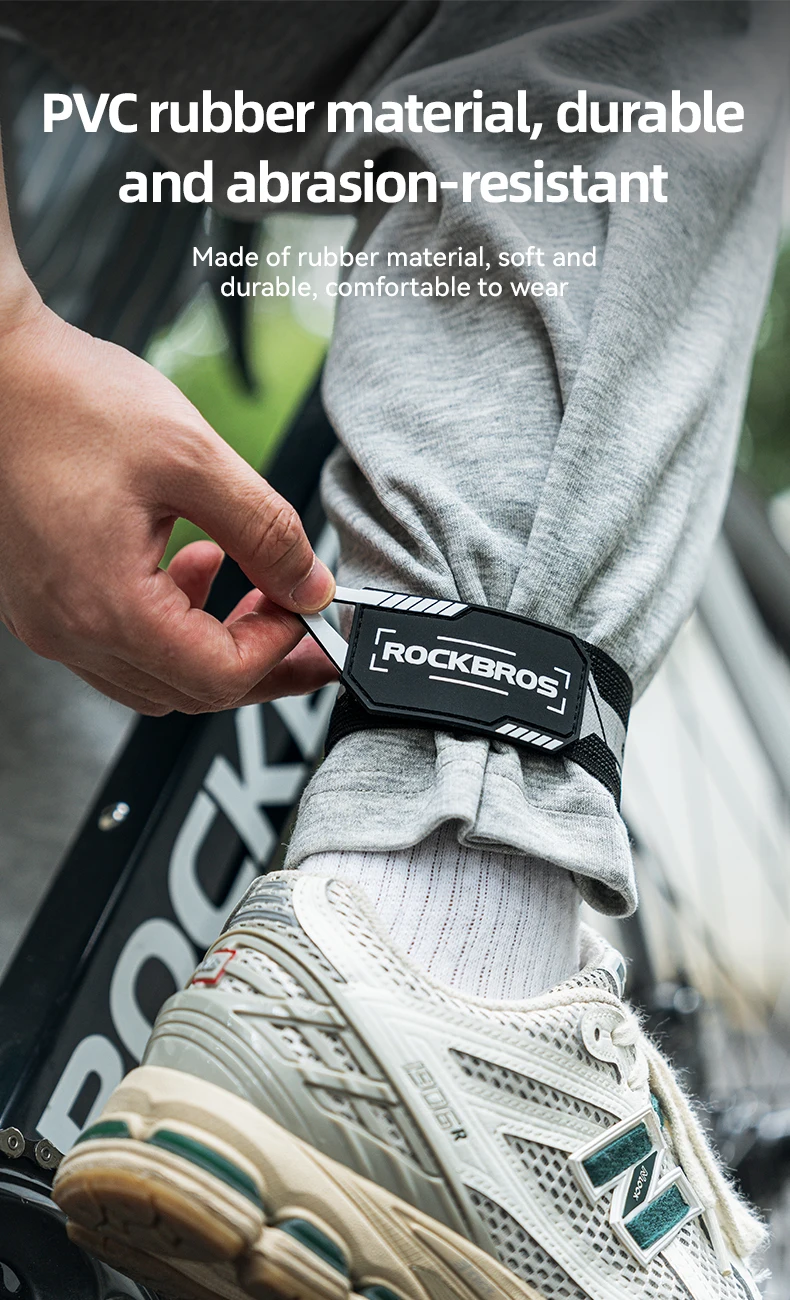 ROCKBROS Radfahren Fahrrad Hosen Clip Reflektierende Gürtel Sport Sicherheit Laufen Fahrrad Sicherheit Hosen Band Bein Strap Reiten Knöchel Unterstützung – Detail 6