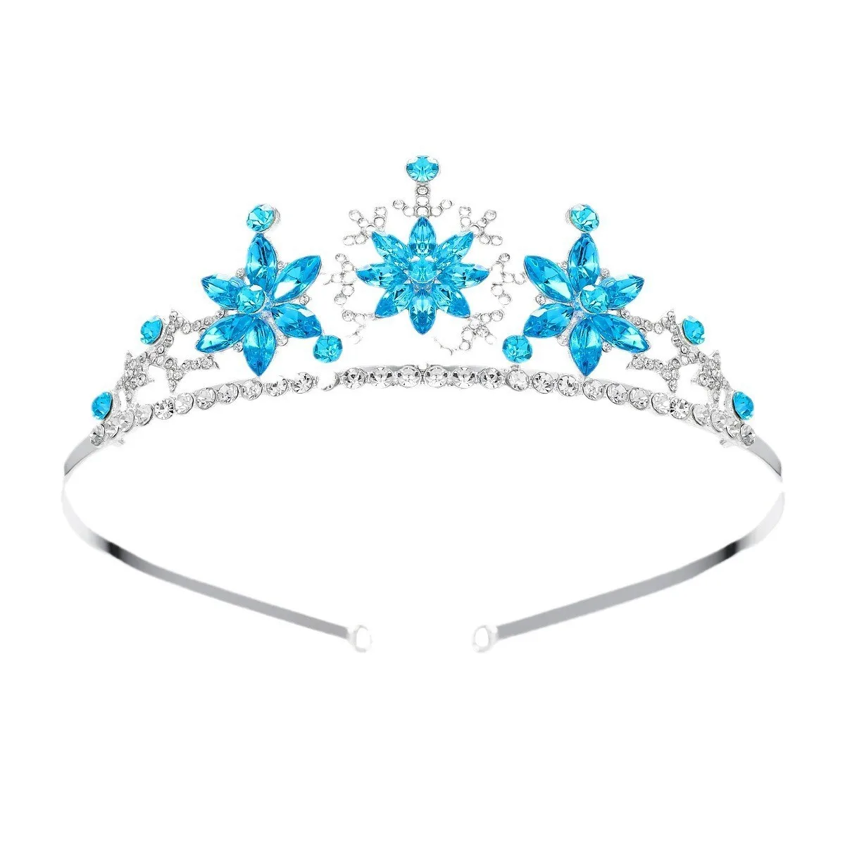Headband Sparkling  Hair Accessories Children Crown Crystal Snowflake Crown For Children Party Favor Dance Performance