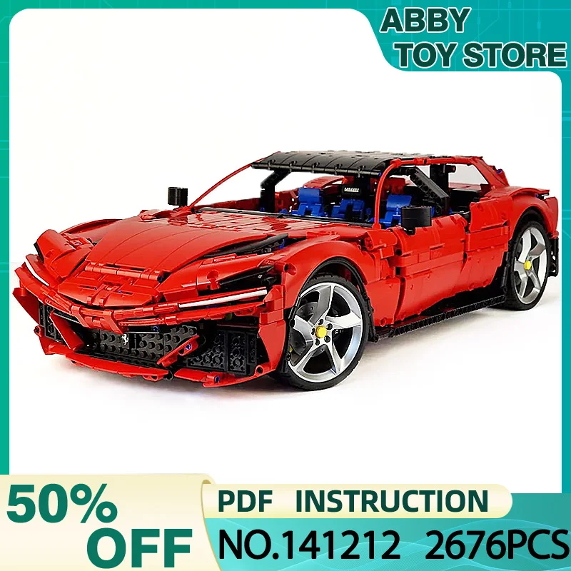 

New MOC-141212 Technical Sport Car Hypercar Comptible 42143 Building Blocks Bricks 3D Puzzle Assembly Toy Birthday Gift For Kids