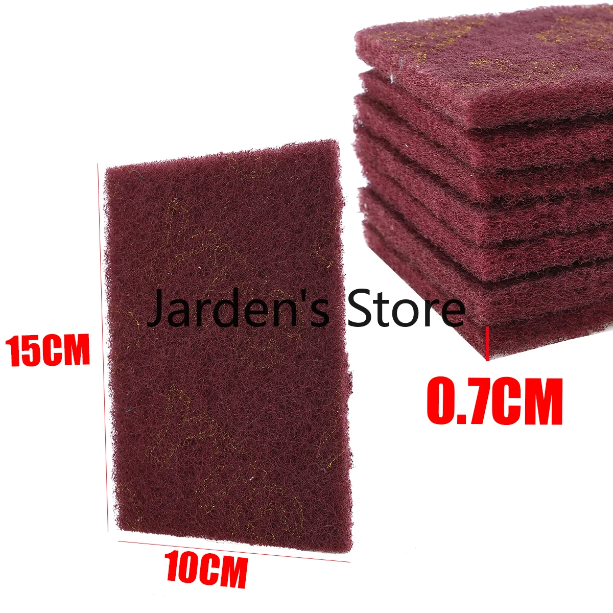 20Pcs Grey/Red Abrasive Finishing Fine Industrial Scouring Pads Hand Sanding Grinding Pad For Industry Kitchen Cleaning Tools