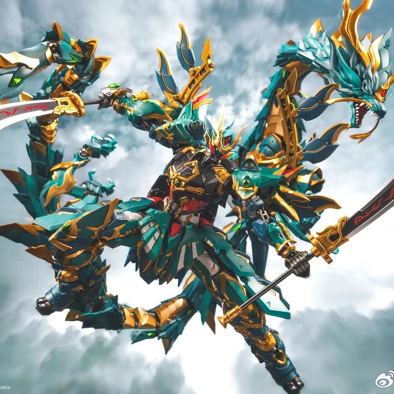 

Ограниченная серия моделей Zangdao, боевая версия Azure Dragon и Green Dragon — шарнирная коллекционная игрушка с четырьмя символами Mecha в подарок