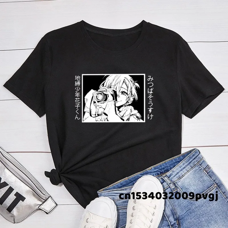 Mitsuba Manga Women T Shirt Girl Toilet Bound Hanako Kun T-shirt Female Jibaku Shounen Graphic Print T Shrits y2k Tee Tops