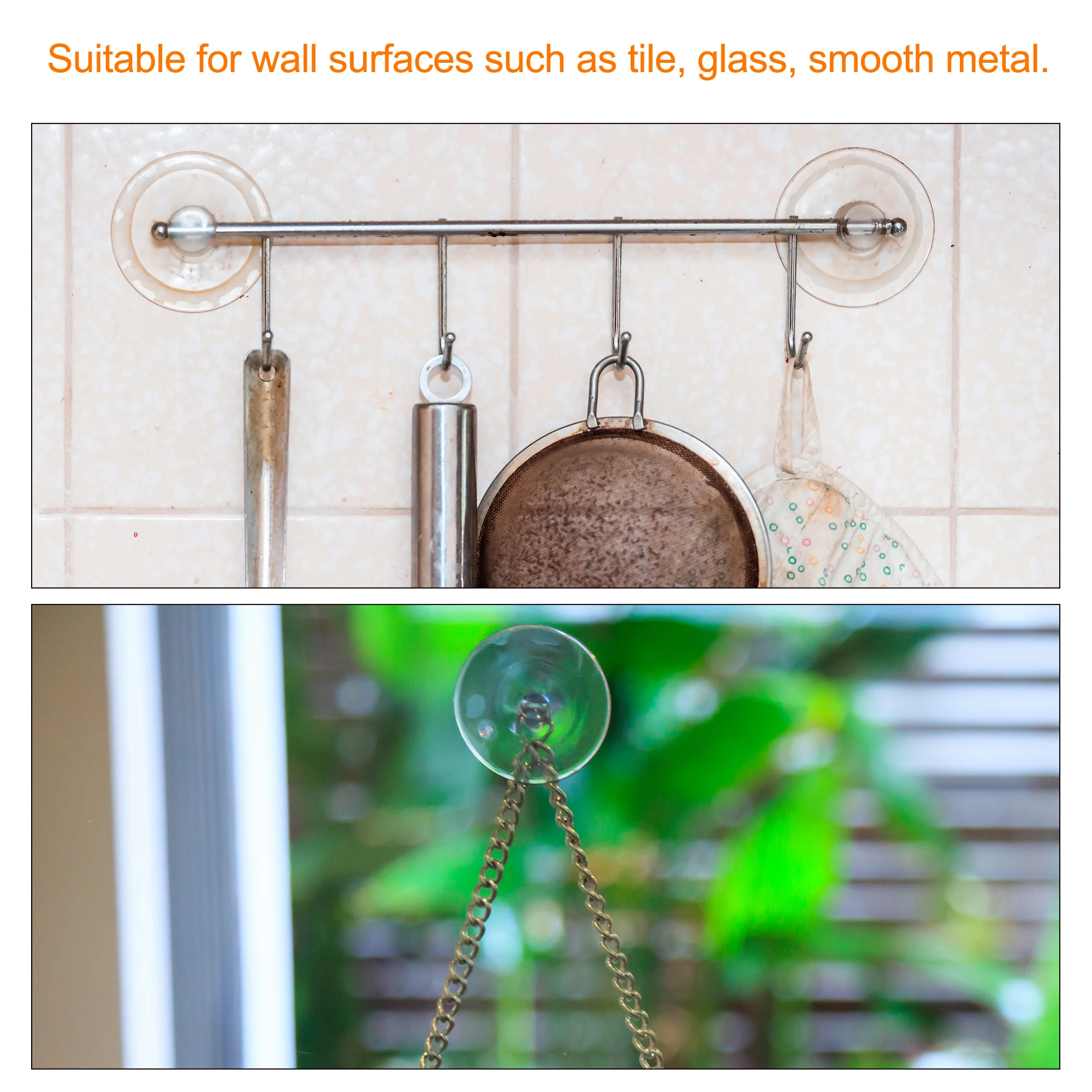 30Pcs Transparent PVC Suction Cups without Hooks 25mm/34mm Dia. Wall Hanger Sucker Holders Kitchen Bathroom Window Glass Decor