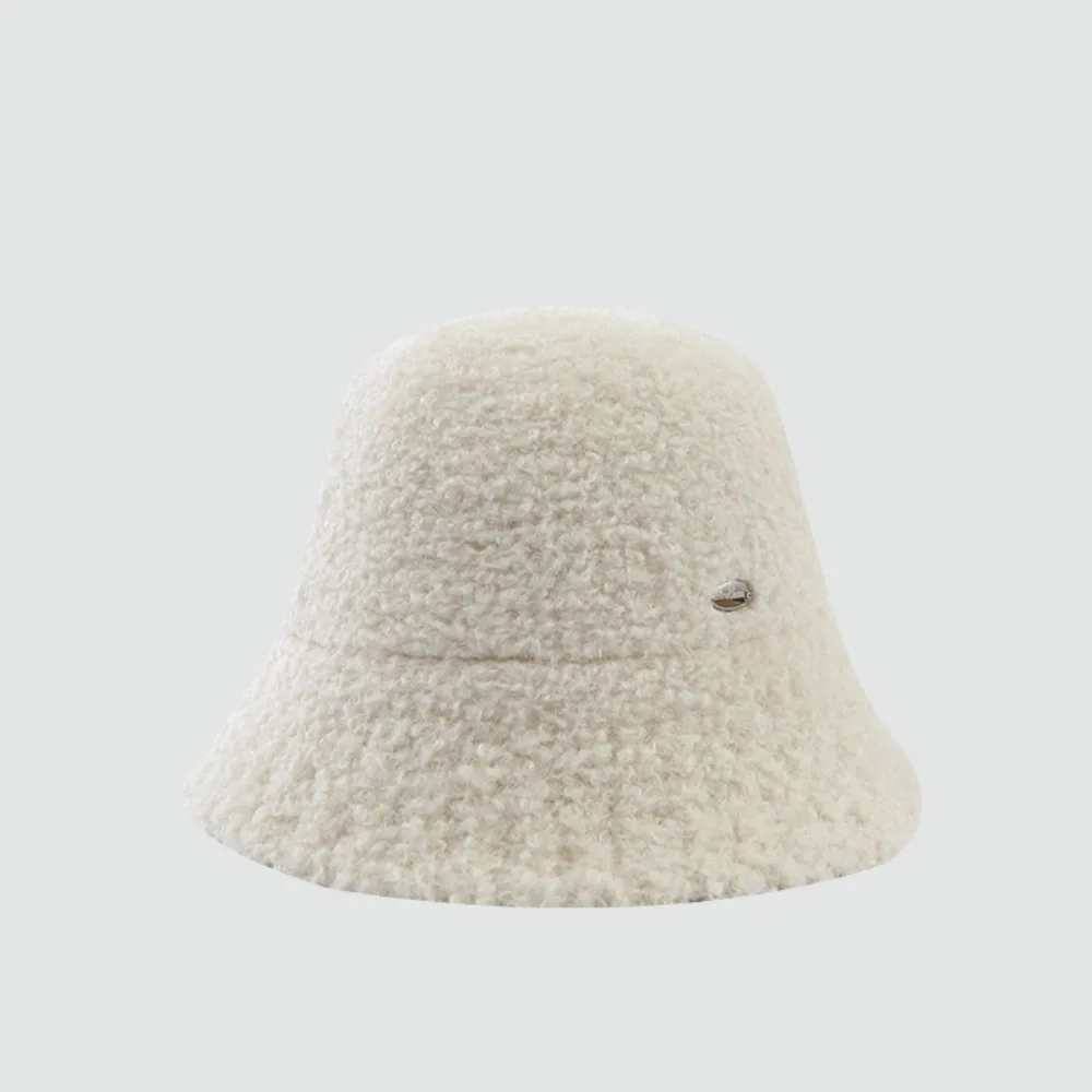 

Wide Brimmed Fisherman Caps Keep Warm Thickened Women's Bucket Hat Retro Vintage Casual Warm Basin Hat Female Lady