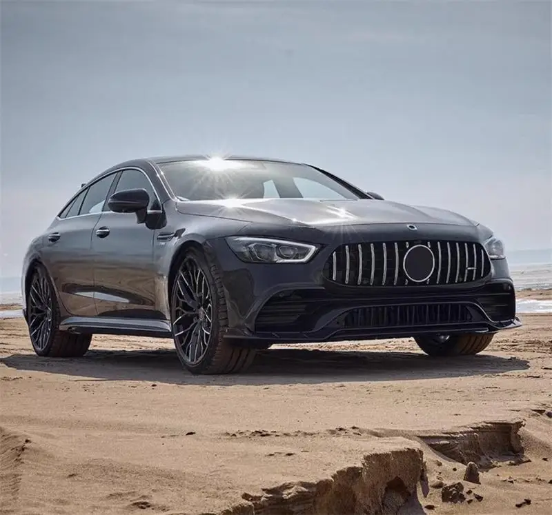 لمرسيدس بنز AMG GT50 GT53 GT43 2018-2023 ReaI ألياف الكربون الوفير الجبهة الشفة الخلفية الشفة الجانبية التنانير الرياح سكين سبويلر عدة