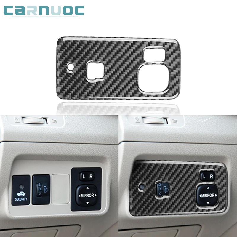 

For Toyota Corolla 2006 2007 2008 2009 2010 2011 2012 Carbon Fiber Light Mirror Adjustment Stickers Car Interior Accessories