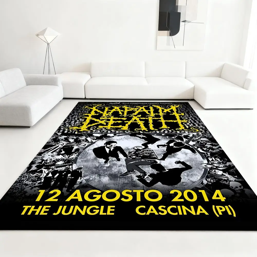 

cool Rock Band-Napalms Deaths Floor Mat Soft Thickened Absorbent Non-Slip Bedroom Living Room Door Mat Home Decor Flannel Rugs