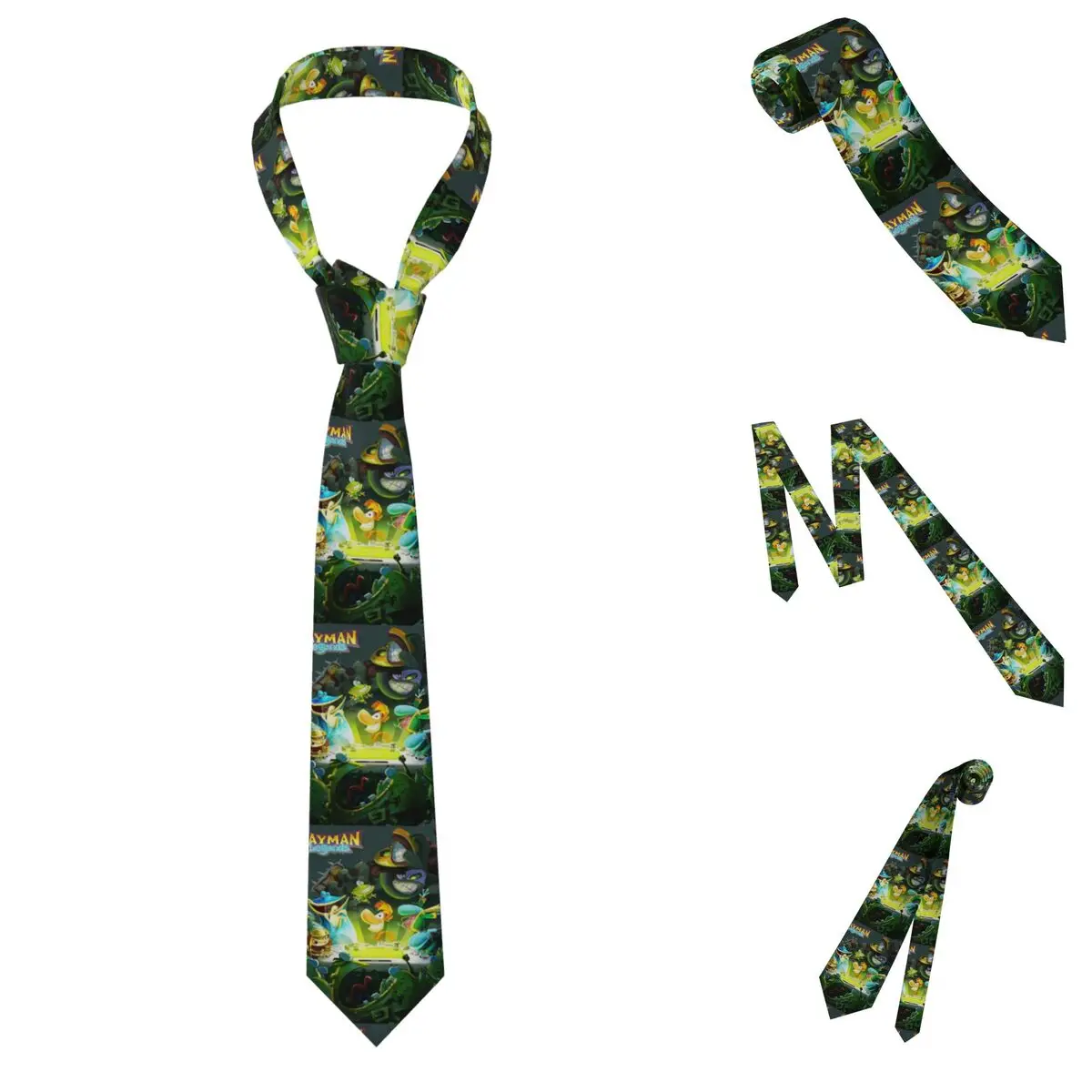 Cartoon Games Rayman Legends (10) Necktie for Men Silk Polyester 8 cm Neck Ties Party Suits Tie Casual Gravatas