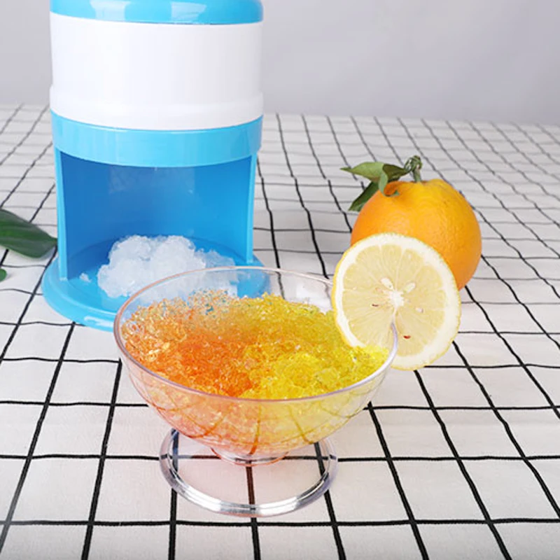 Shaved Ice Machine Household Small Ice Crusher Smoothie Machine Manual Ice Maker Ice Breaker Hand Shake Food Grade ABS