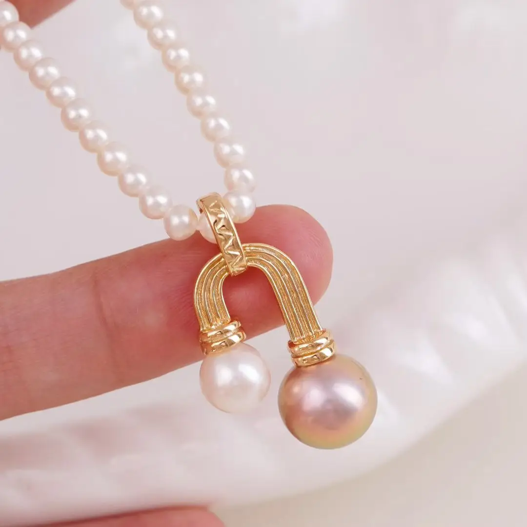 

Wholesale 925 Sterling Silver Pendant Mounts Base Findings Settings Mountings Jewelry Fittings for 8-11mm Pearls 3pcs/lot