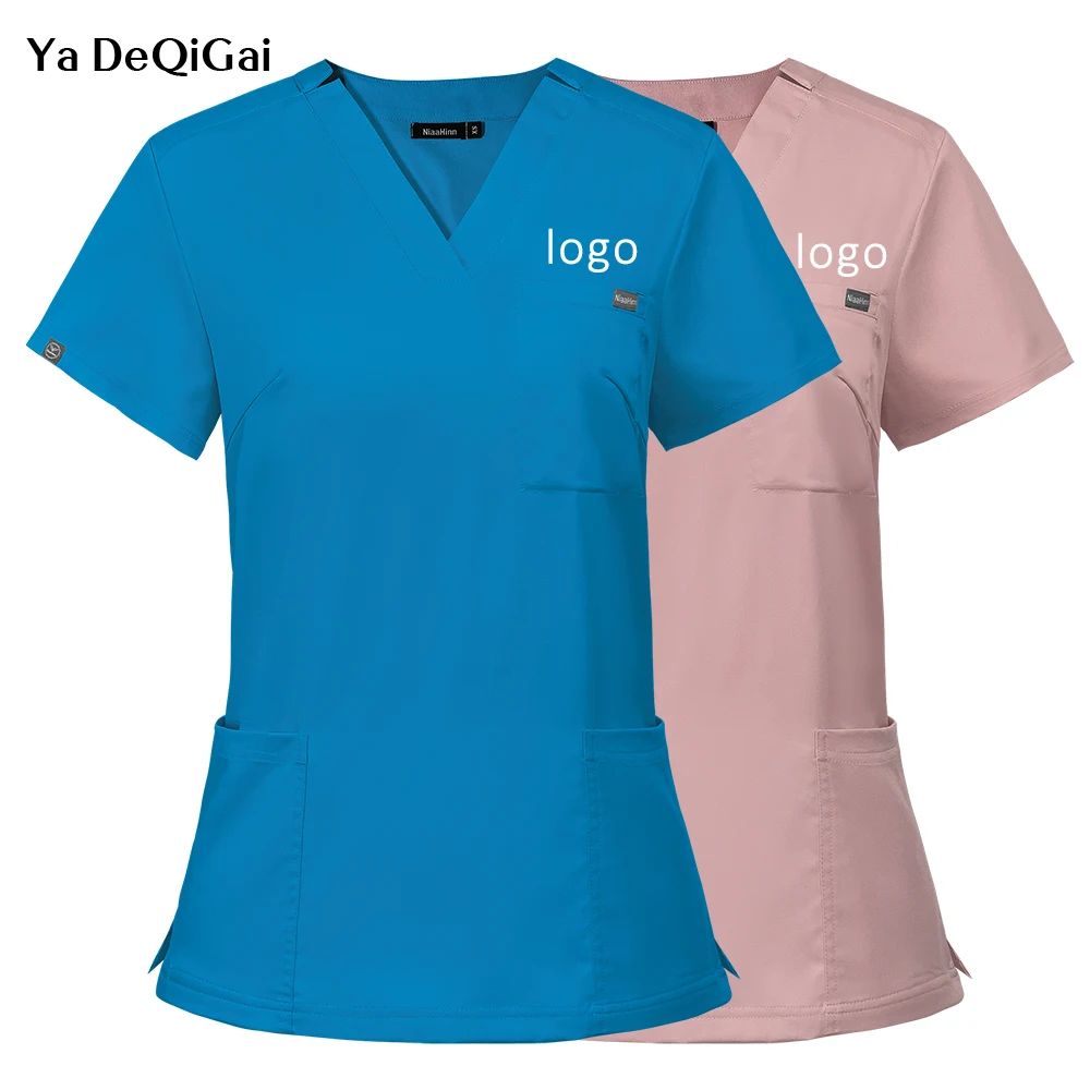 Uniformes médicos unissex, roupas de enfermagem para homens e mulheres, fantasia de beleza, enfermeira, top médico, dentista, roupa de trabalho, camis