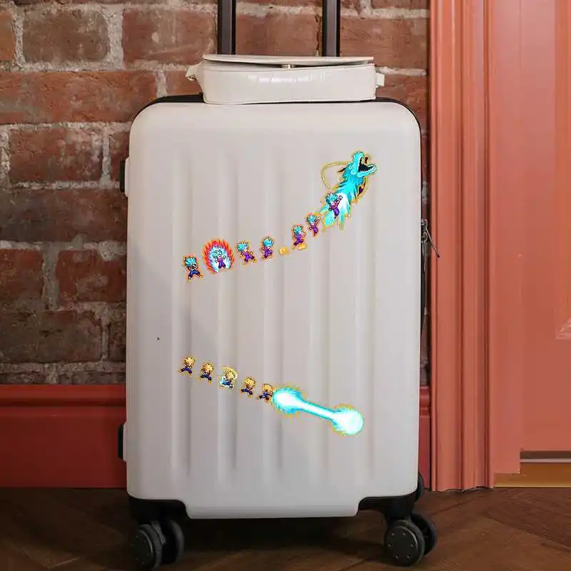 Dragon Ball pixel style car sticker cartoon anime Goku and Vegeta launching energy wave decal luggage helmet graffiti toy gift view 5