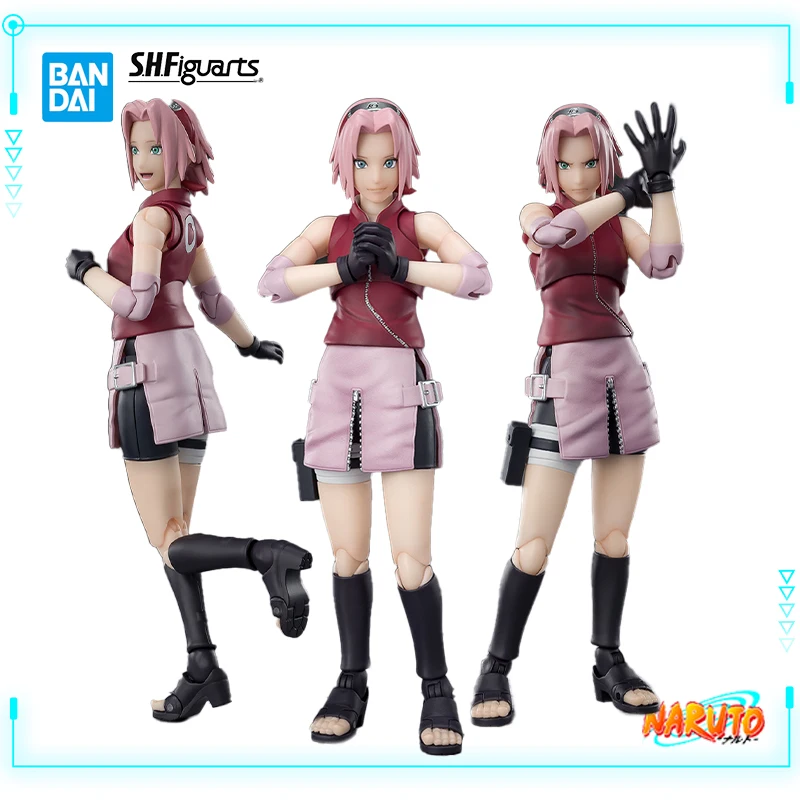 Bandai Original S.H.Figuarts Naruto Shippuuden Haruno Sakura Inheritor of Tsunade's Indominable Will 13.5cm Model Action Figures