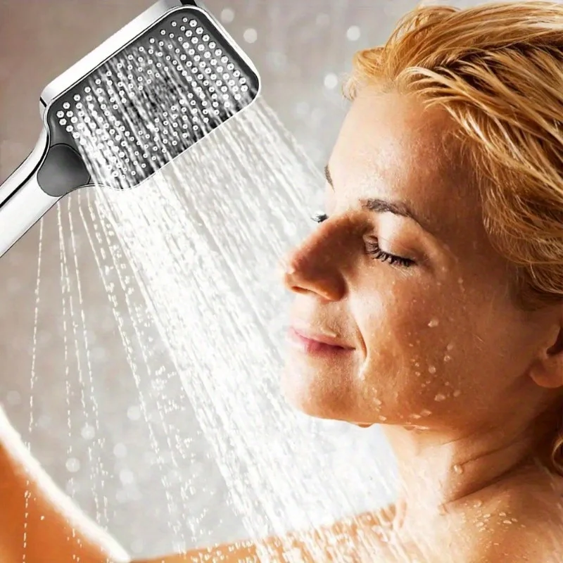 New self-contained silicone soft particle massage showerhead, three-position function adjustable pressurized showerhead.