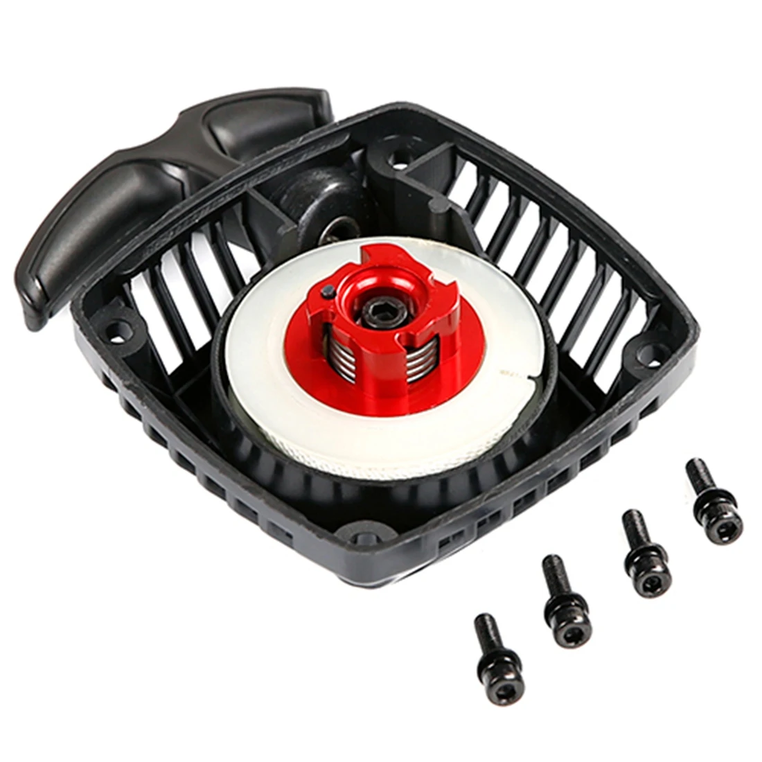 Conjunto de partida fácil de puxar, motor 23/26/29/30.5cc para peças de carro 1/5 hpi rofun rovan km baja losi 5ive t rc, vermelho