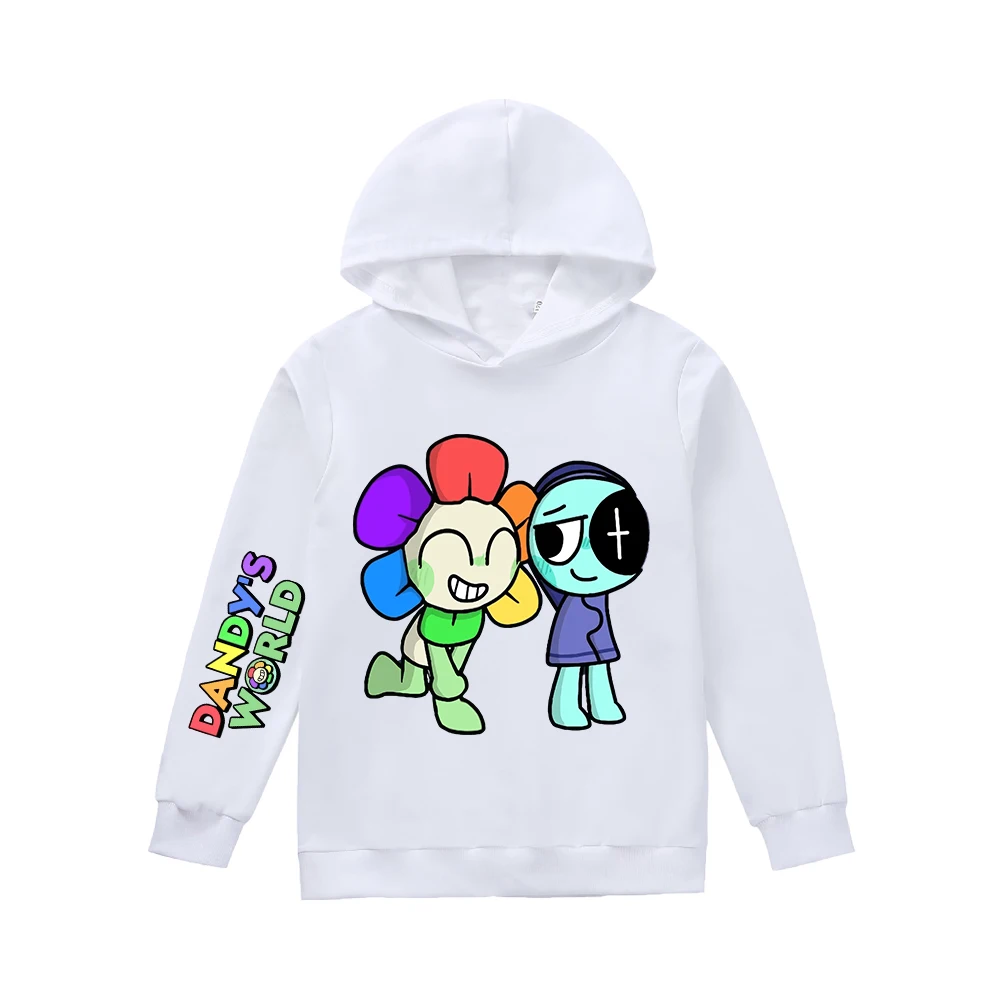 Dandys World Hoodie Kids Cartoon Dandy's World Jumper Baby Girls Long Sleeve Outerwear Boys Cute Sweatshirts Children Clothing