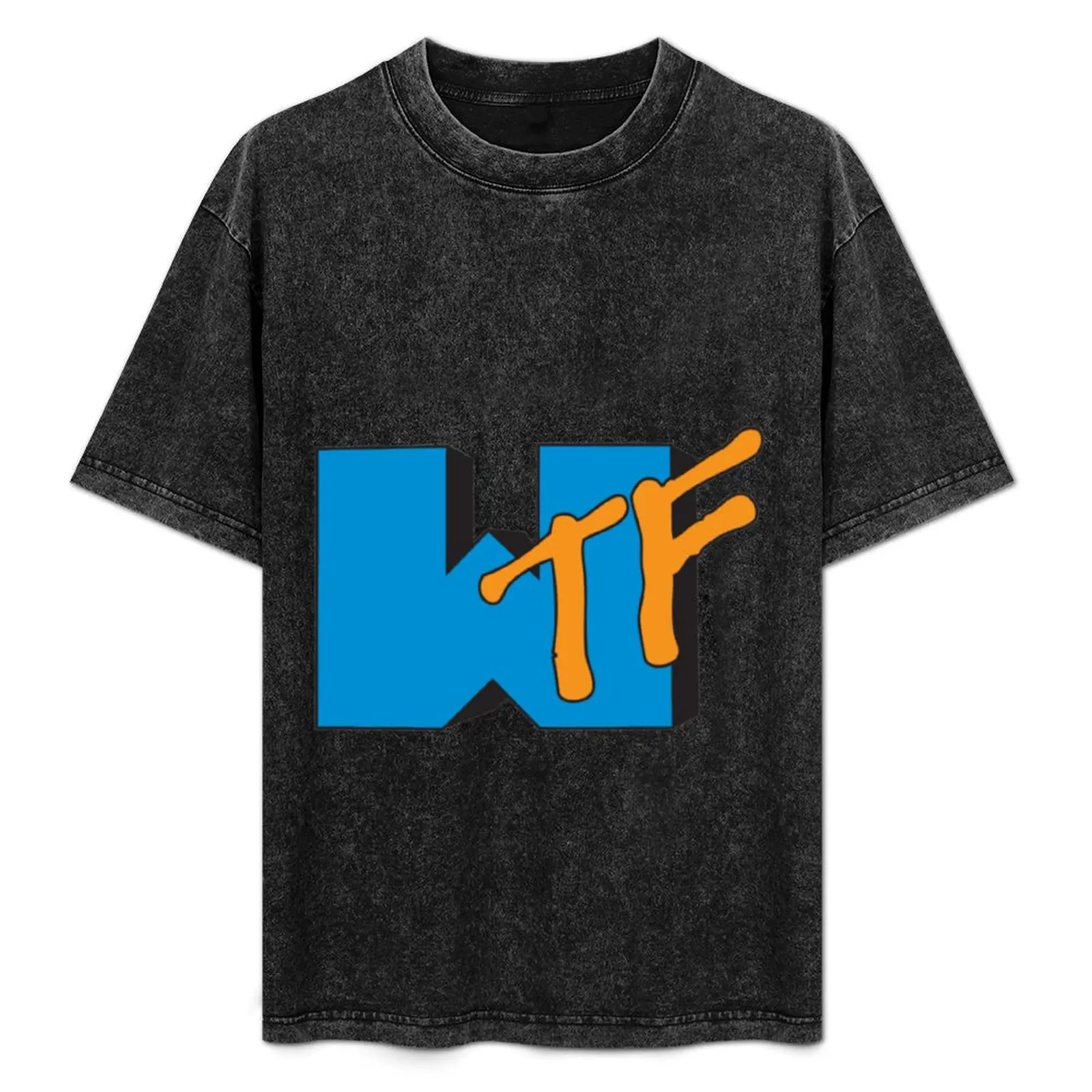 

WTF T-Shirt Vintage Print Crew Neck Tee
