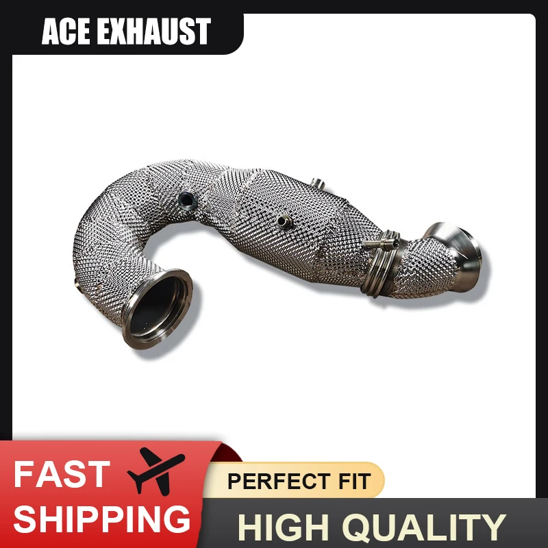 

ACE for Mercedes BENZ AMG M256 GT50 GT53 GLE53 GLE53 GLS53 E53 High Performance Downpipe with Heat Shield SUS304 Exhaust System
