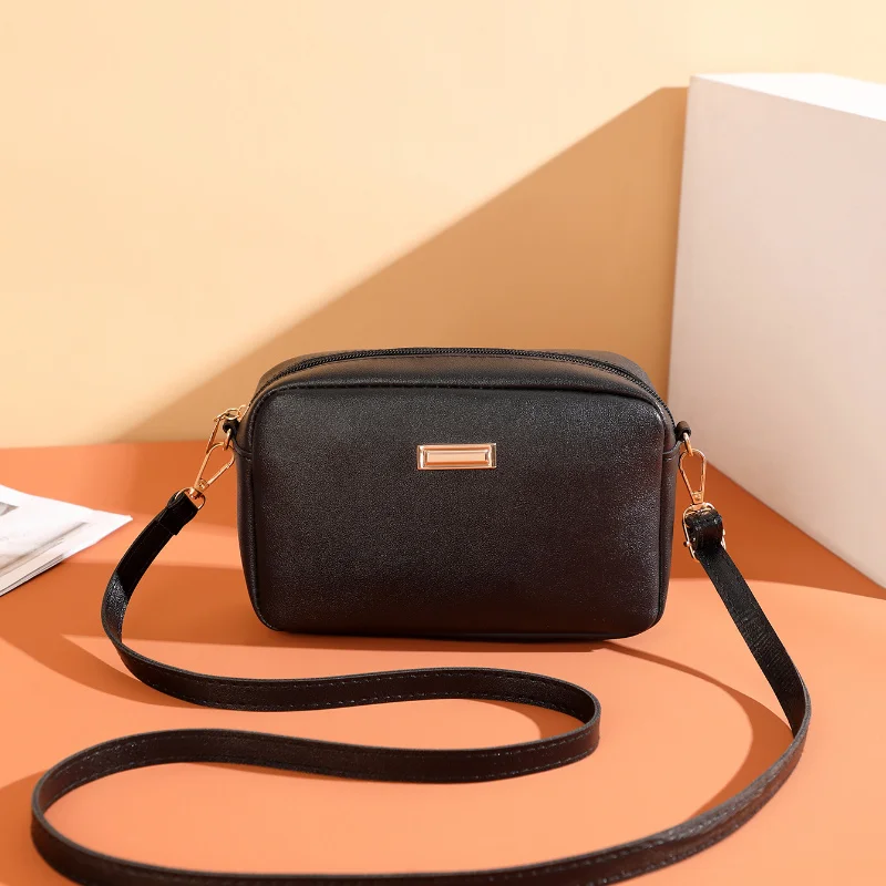 

Сумка-мессенджер для девочек, однотонная сумка на плечо, простой дизайн, легкая маленькая сумка из искусственной кожи, подходящая для детской моды