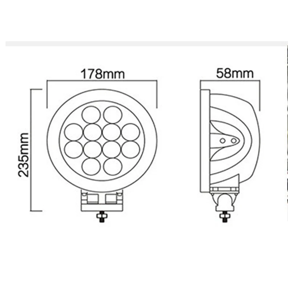7-Zoll-4D-LED-Arbeitsscheinwerfer für Offroad-SUV-LKW, Nebelscheinwerfer, LED-Spotlichter, hochhelle Arbeitsleuchten – Detail 11