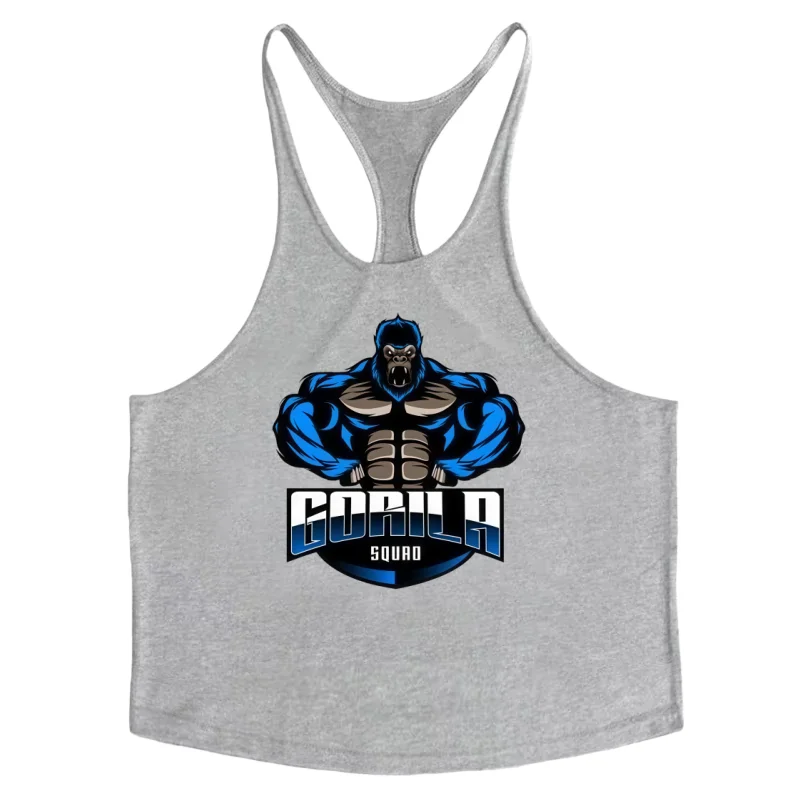 قميص بدون أكمام من القطن لكمال الأجسام للرجال، سترة رياضية بدون أكمام بحزام ضيق مع مسامية للتدريب المكثف والجلسات التمرينية