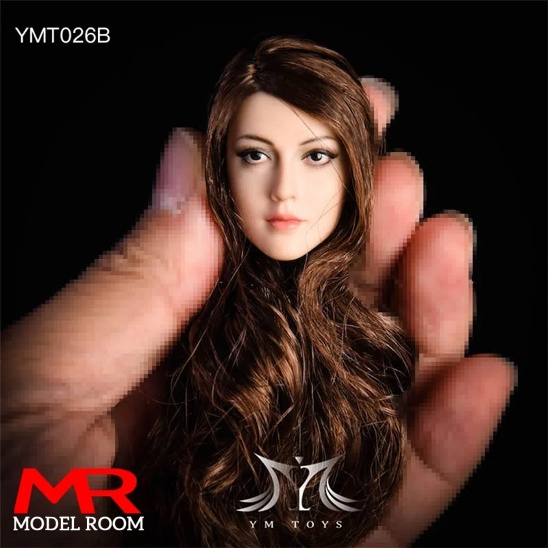 YMT026 1/6 مقياس آنا رئيس نحت الإناث الشعر الطويل رئيس نحت نموذج صالح 12 ''الجندي Suntan عمل الشكل دمى الجسم