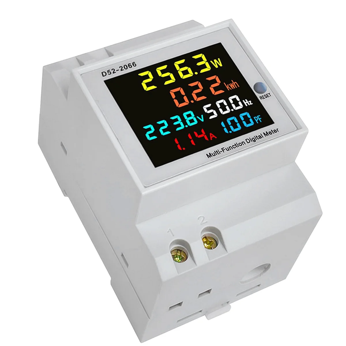 Din Rail AC Monitor 6IN1 40-300V 100A Voltage Current Power Factor Active KWH Electric Energy Frequency Meter VOLT AMP