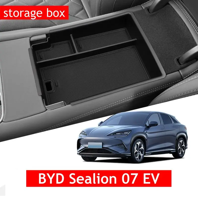 

BYD Sealion 7 EV 2025 2024 Armrest Storage Box Cup Holder Silicone Interior Accessories