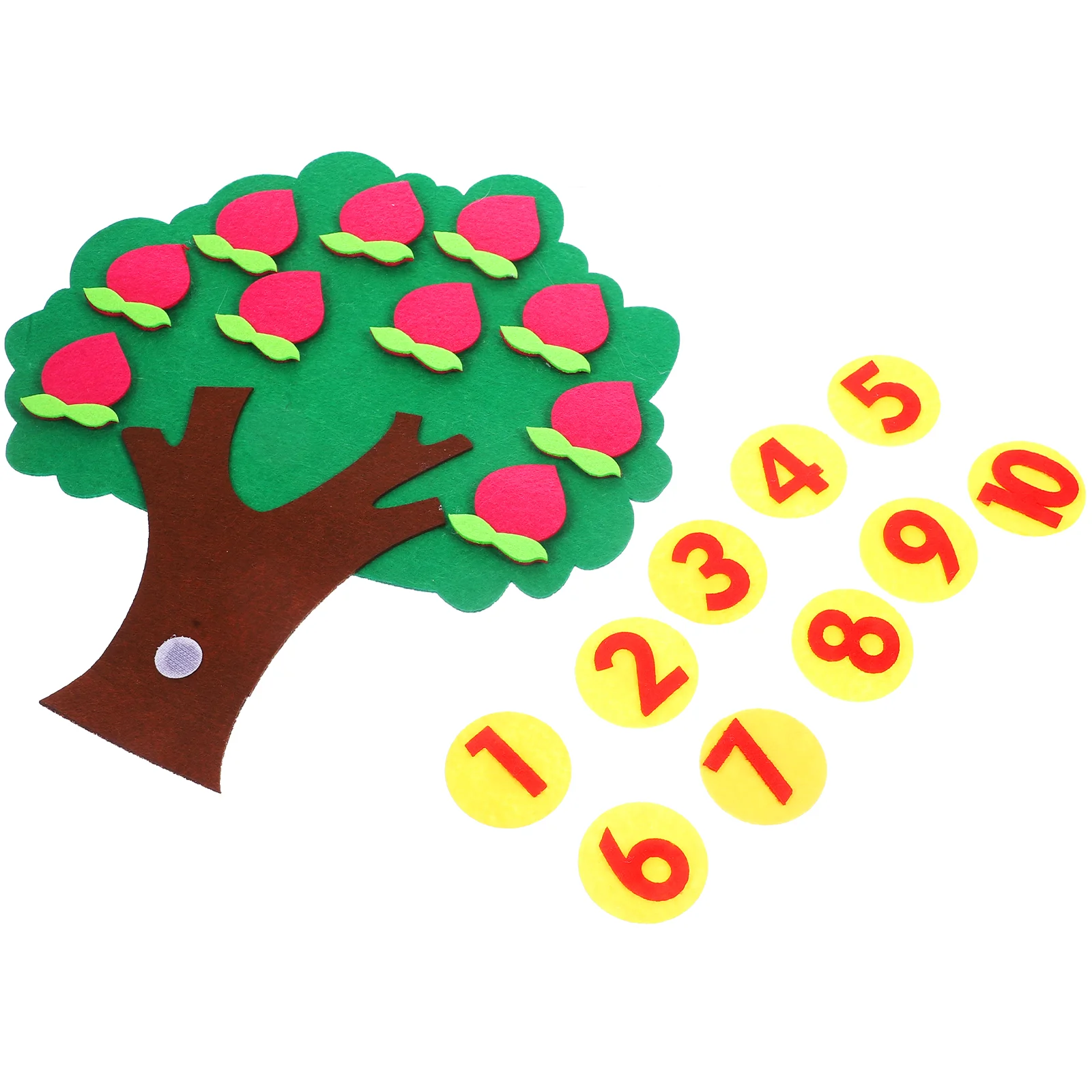 Digital Cognitive Toys Number Recognition Matching Non-woven Fruit Tree Fairy Practical Kids Educational Children