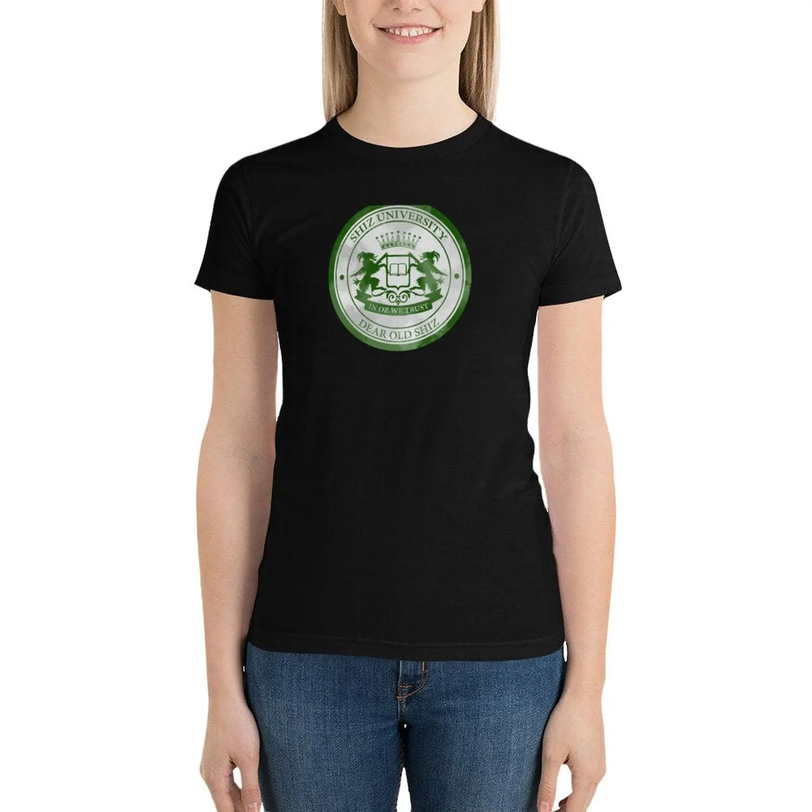

Shiz University Logo T-Shirt tees plus size tops graphics tops Women
