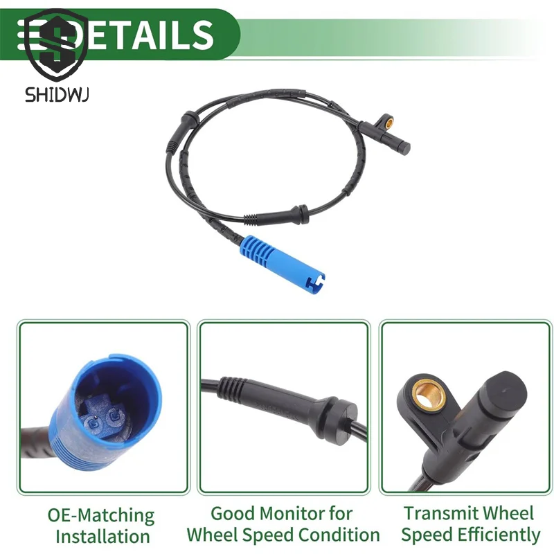 1pcs Rear 34526756385 Lh Rh Abs Wheel Speed Sensor For Mini Cooper R50 R52 R53 Automotive Spare Parts Durable Quality
