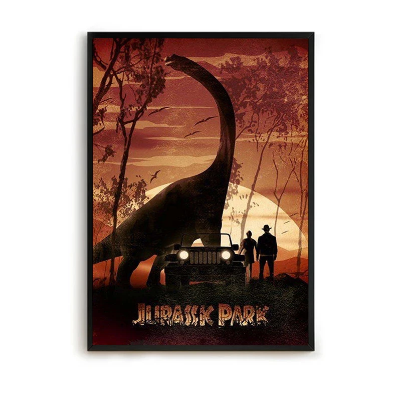 J-Jurassic P-Park Decorative Paintings Wall Decor Dinosaur World Movie Home Decoration Painting on Canvas Room Poster Art Prints