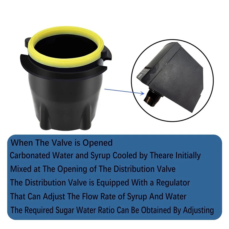 ABRU-LEV 3.0 Soda Valve Nozzle 28545 Diffuser 28368 Internal Mixer Part,For Cola Machine Inner Outer Valves Replacement 8Set