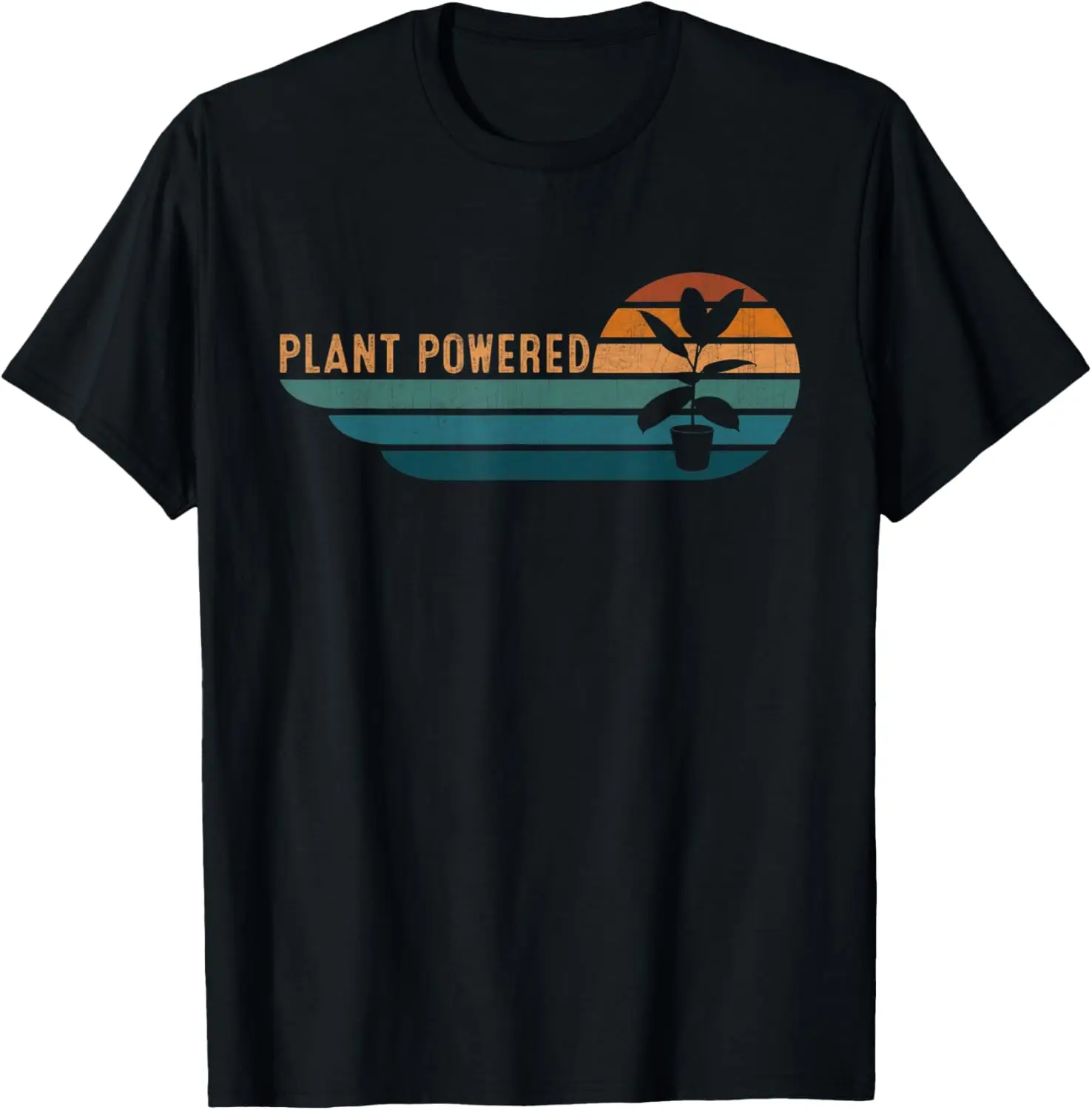 

Retro Plants Graphic Vegetarian Vegan Plant Powered T-Shirt