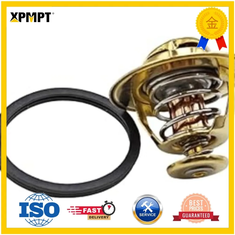82℃ Thermostat 600-421-6120 600-421-6110 for Komatsu Dozer D20p-6 Engines 4D95L 3D95S 6D95 Excavators PC100-5 PC120-5 PC200-5 PC
