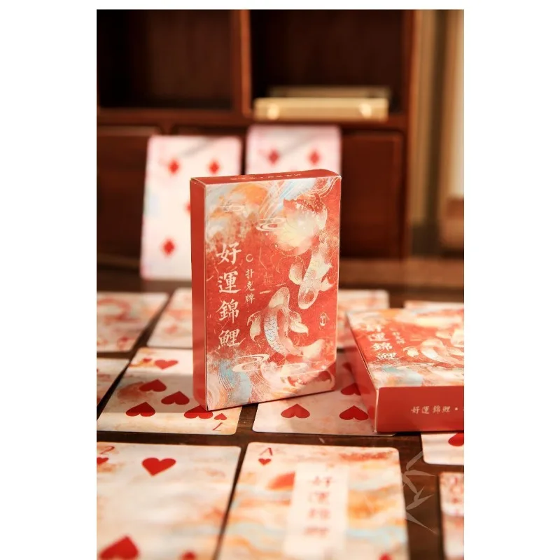 أوراق لعب الأساطير القديمة على الطراز الصيني Lucky Koi ألعاب سطح المكتب المنزلية الداخلية والخارجية وقت الفراغ أدوات الترفيه